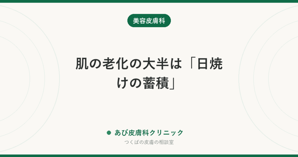 肌の老化の大半は「日焼けの蓄積」｜光老化とは何か、いまから間に合う対策と自然な加齢との違い