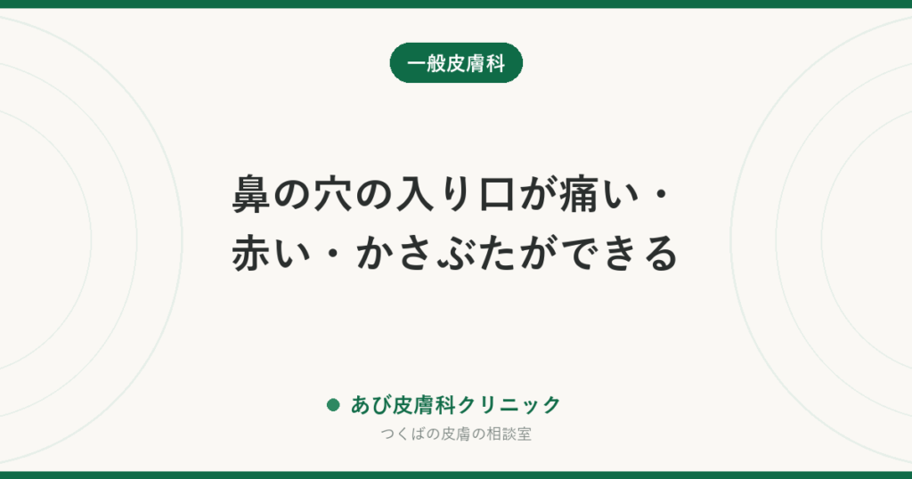 鼻の穴の入り口が痛い・赤い・かさぶたができる｜鼻前庭炎の原因と治し方、受診の目安